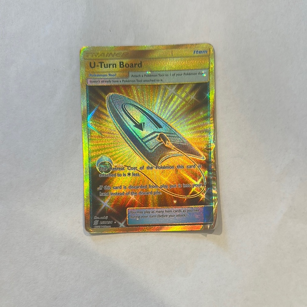 Pokemon U-Turn Board Card - Gold and Blue